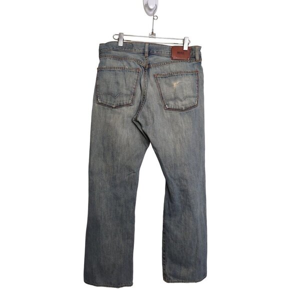Hugo Boss Men's Distressed Light Wash Relaxed Button Fly Jeans Size 34 x 30 - Picture 2 of 10